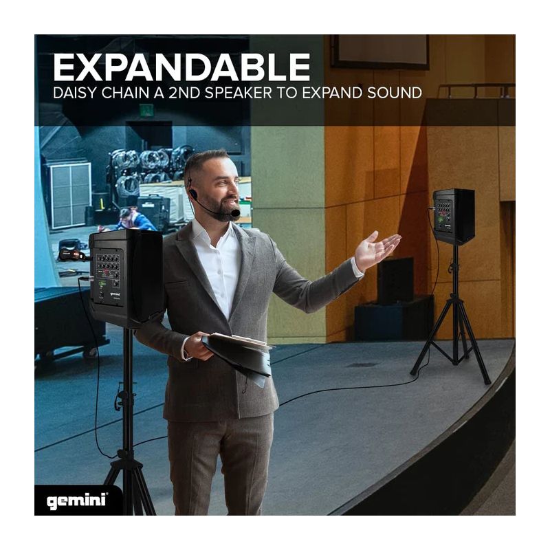 Sistema de microfone sem fios UHF profissional Gemini GMU-HSL100 - Image 6