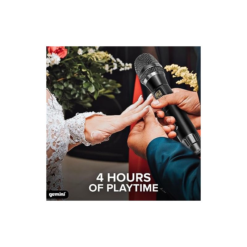 Sistema de microfone sem fios UHF recarregável Gemini GMU-M100 - Image 5