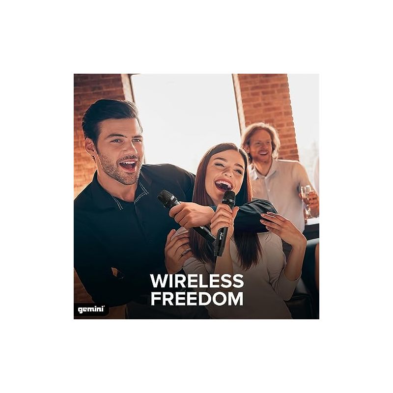 Sistema de microfone sem fios duplo Gemini GMU-M200 UHF - Alcance de 50 m - Image 4