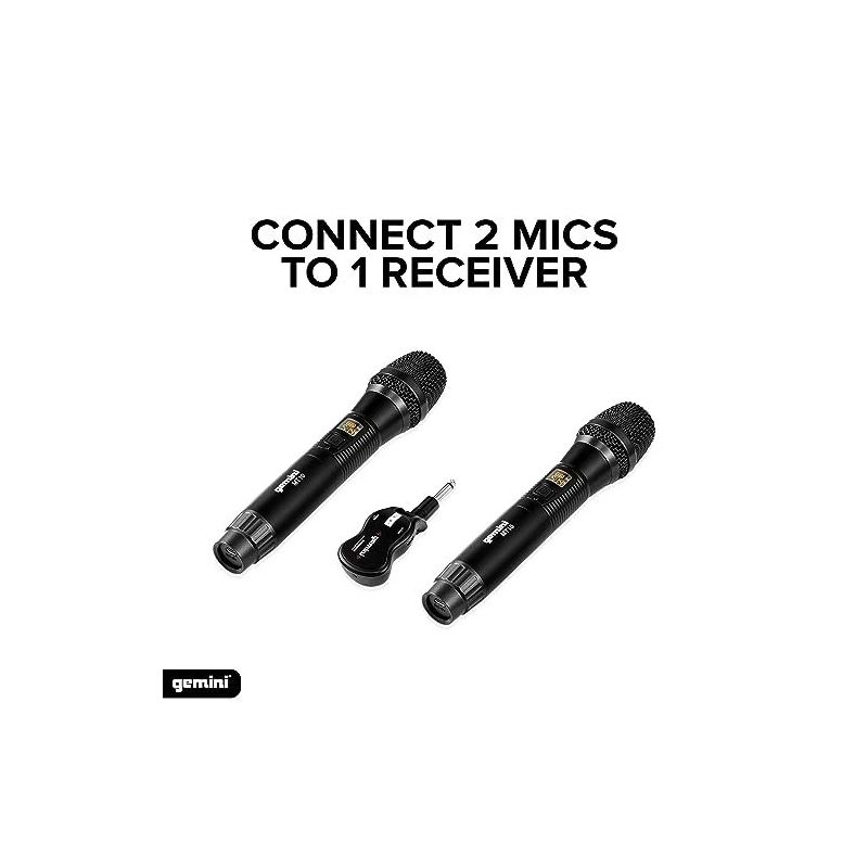 Sistema de microfone sem fios duplo Gemini GMU-M200 UHF - Alcance de 50 m - Image 7