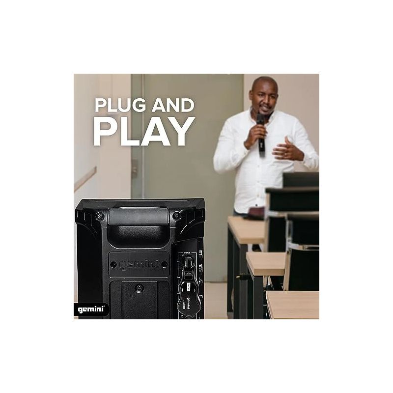 Sistema de microfone sem fios duplo Gemini GMU-M200 UHF - Alcance de 50 m - Image 3