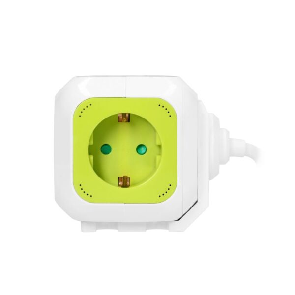 Tomadas de Extensão, 4 Tomadas Schuko, 2 x USB, Cabo de 1,4 m, Cor Limão Orno - OR-AE-13144(GS)/L - Image 5