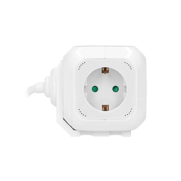Tomadas de Extensão 4 x 2P+E (Schuko), 2 Carregadores USB, 1,4 m H05VV-F 3x1 mm2, Branco Orno - OR-AE-13144(GS)/W - Image 6