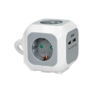 Tomadas de Extensão, 2 x USB, 4 x Tomadas Schuko, Cabo de 1,4 m Orno - OR-AE-13144(GS)