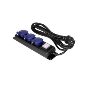 Tomadas Extensíveis 3 Tomadas 2P+E (Schuko), IP44, H05RR-F 3x1,5 mm² - 3 m Orno - OR-AE-13296(GS)/3M