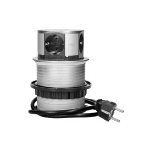 Tomada Embutida para Móveis com Cabo de 1.5 m, Schuko Orno - OR-AE-1341(GS)