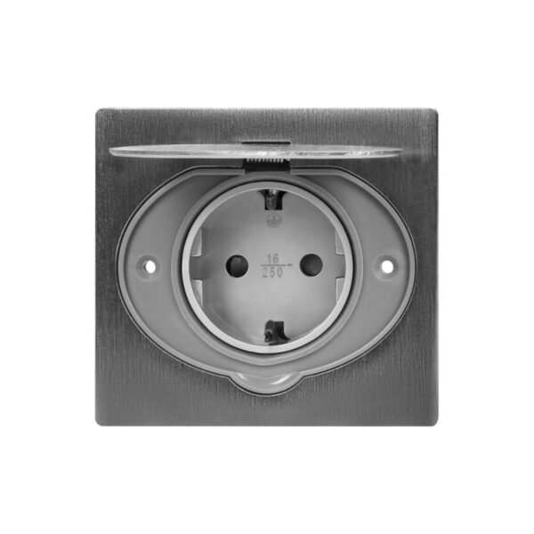 Tomada Elétrica Hermética, IP44, Schuko Orno - OR-AE-1397(GS) - Image 4