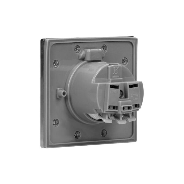 Tomada Elétrica Hermética, IP44, Schuko Orno - OR-AE-1397(GS) - Image 6