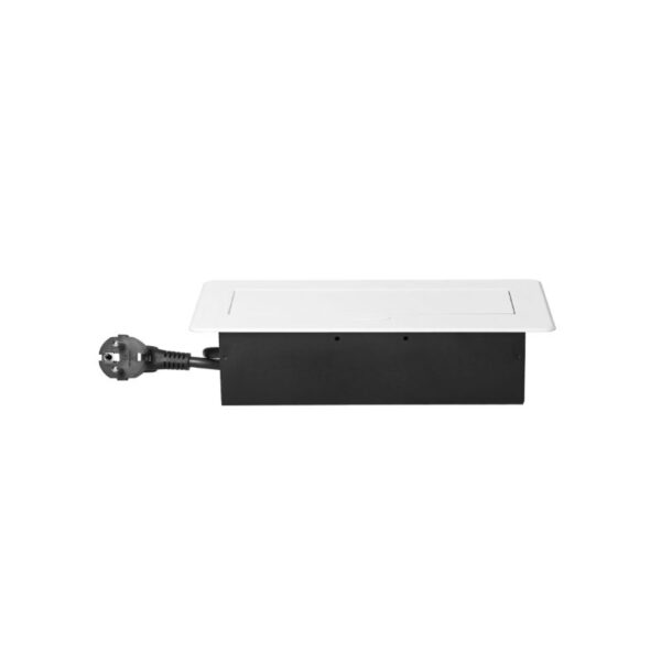 Tomada Embutida para Móveis com Borda Plana Fresada, Carregador USB e cabo de 1,5 m, 2x2P+E, 2xUSB, Branca Orno - OR-GM-9035(GS)/W - Image 5