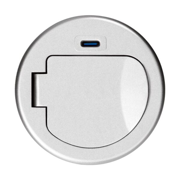 Tomada para Móveis com Carregador USB, Cabo de 1.9 m, 1x2P+E, 1xUSB, Prateada Orno - OR-GM-9040(GS) - Image 3
