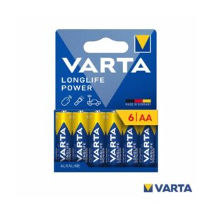 6 Pilhas Alcalina LR6/AA 1.5V Longlife Power Varta - PAV-LR6/6
