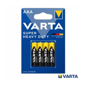 4 Pilhas Zinco-Carvão R03/AAA 1.5V Super Heavy Duty Varta - PCV-R03/4