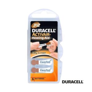 6 Pilhas Botão DA312 Hearing Aid Blister Duracell - PZD-DA312