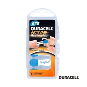 6 Pilhas Botão DA675 Hearing Aid Blister Duracell - PZD-DA675