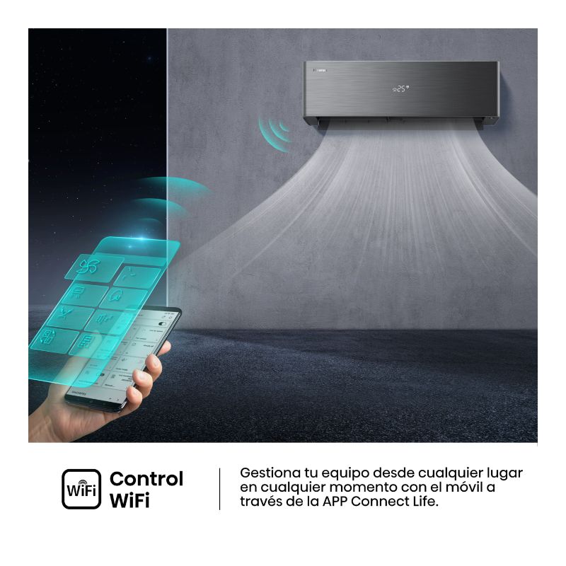 Kit de Ar condicionado Energy Pro X 9K Preto QH25XV0B Hisense - Image 6