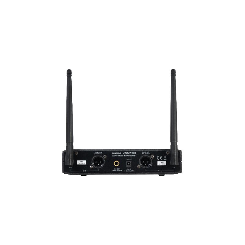 Microfone duplo sem fios de mão e portátil UHF, frequência fixa Fonestar - SONAIR-2MP - Image 2