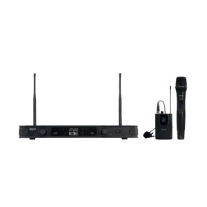 Microfone duplo sem fios de mão e portátil UHF ID Pilot e Diversity Fonestar - SONAIR-PRO-2MP