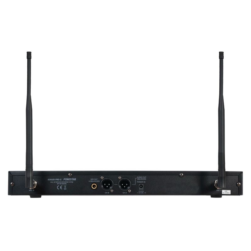 Microfone duplo sem fios de mão UHF ID Pilot e Diversity Fonestar - SONAIR-PRO-2M - Image 2