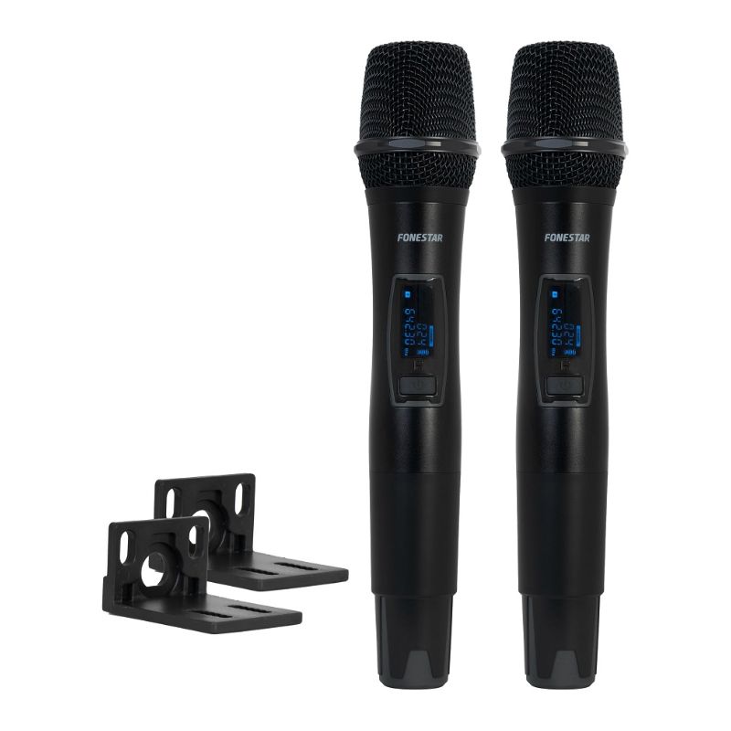 Microfone duplo sem fios de mão UHF ID Pilot e Diversity Fonestar - SONAIR-PRO-2M - Image 3