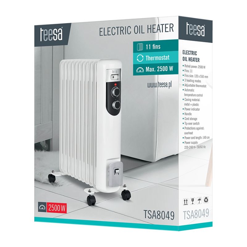 Aquecedor A Óleo 2500W 11 Elementos TEESA - TSA8049 - Image 4