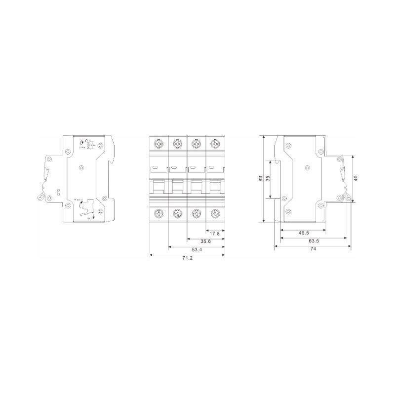 Disjuntor Aut.Magneto-Térmico 1P 32A 6KA Curva C Tosun - TSB3-63132A6 - Image 2