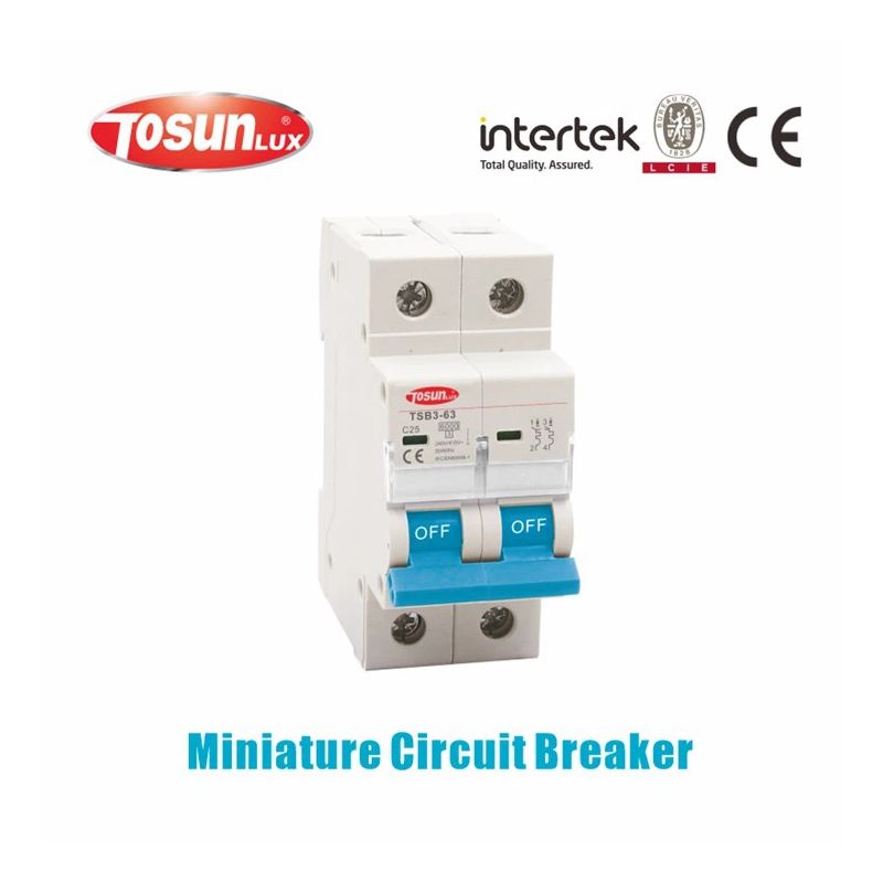 Disjuntor Magneto-Térmico 2P 32A 6KA Curva C Tosun -TSB3-63232A6