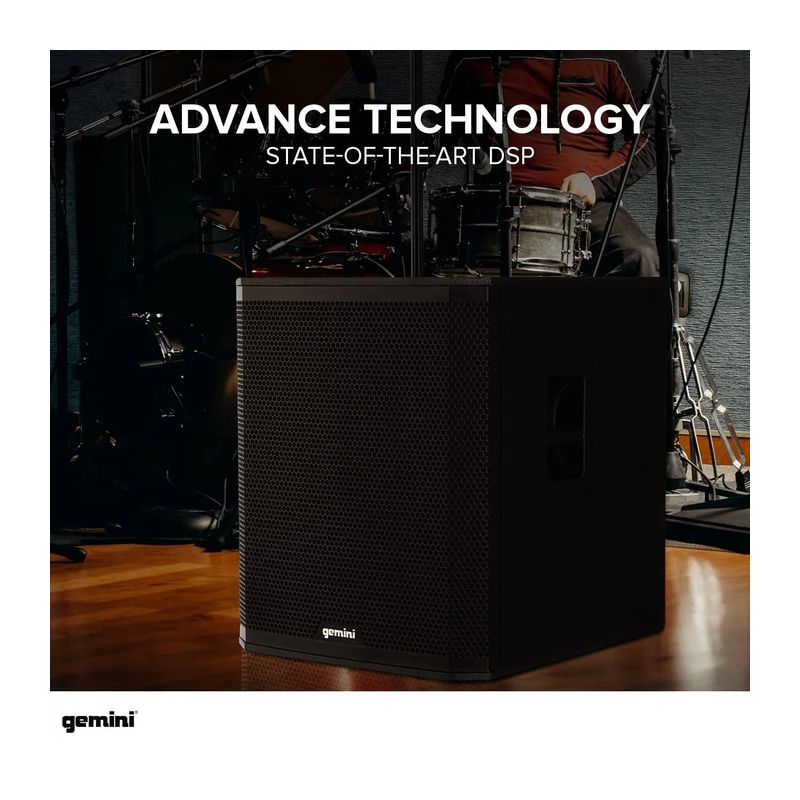 Subwoofer Bluetooth de 18" 2400 W de potência máxima 600W RMS DJ Gemini - ZRX-S18BT - Image 4