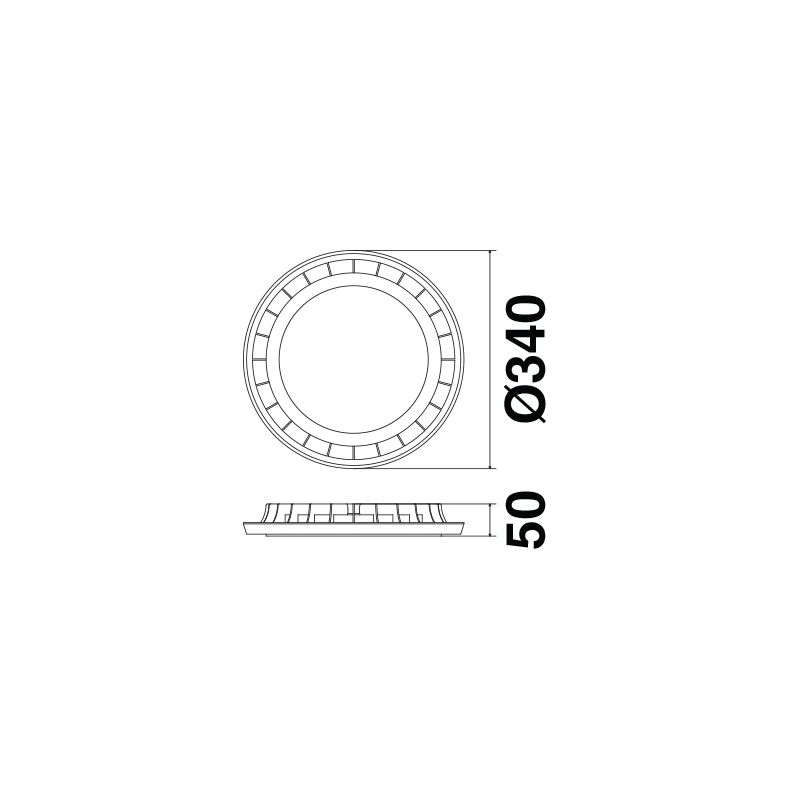 Projetor ALLUN Redondo Preto LED 150W 4000K IP65 01HB150W Dislamp - Image 2
