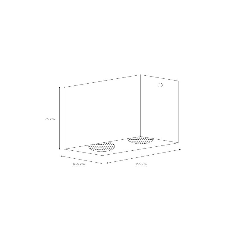 Aplique Plafon BODI Preto Quadrado 2xGU10 50W 09101/02/30 Lucide - Image 2