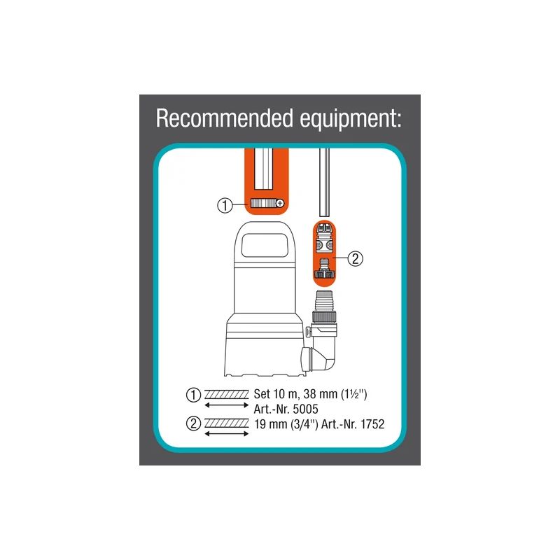 Bomba submergível de águas limpas 9000 Gardena - 9030-20 - Image 4