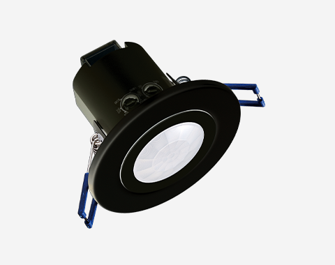 Detetor de movimento PIR ST40C 360º de encastrar Aron Preto