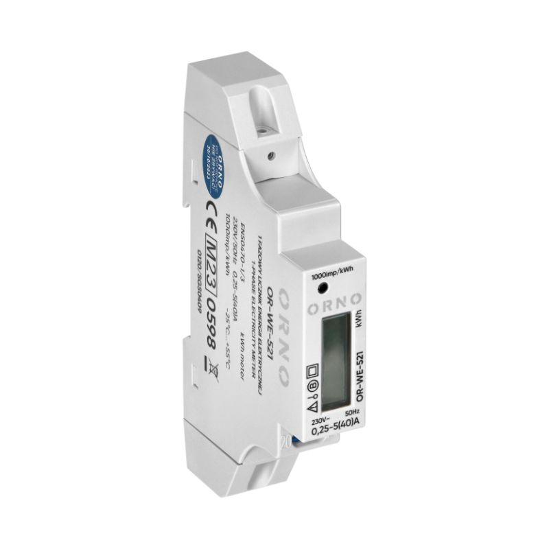 Medidor de energia monofásico com certificação MID, 40 A Orno - OR-WE-521 - Image 4