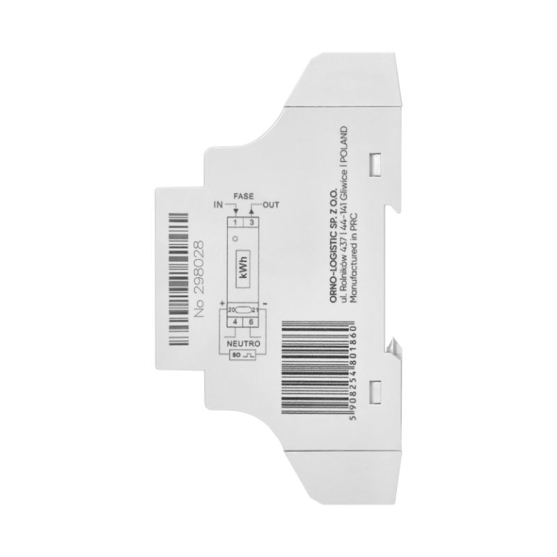 Medidor de energia monofásico com certificação MID, 40 A Orno - OR-WE-521 - Image 6