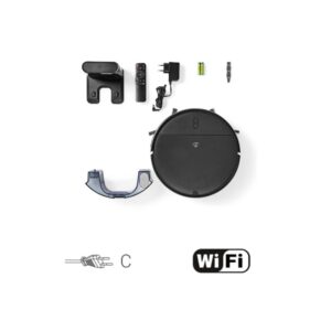 Aspirador Robô Inteligente WiFi TUYA NEDIS - WIFIVCR001CBK