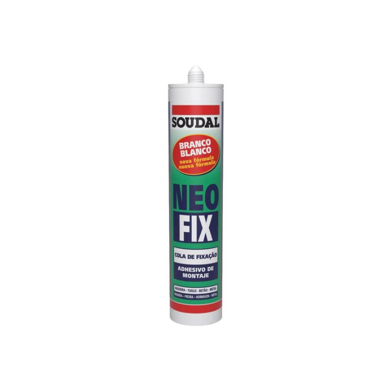 Cola de Montagem de Base Solvente Branco NEOFIX Soudal
