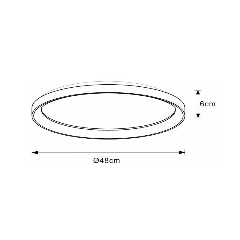 Plafon Vidal Preto/opalino LED 38W 2700K 46103/38/30 Lucide - Image 2