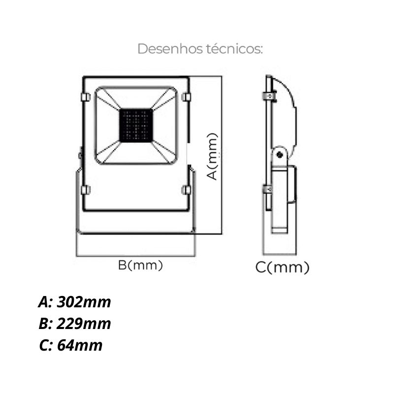 PROJETOR LED EXTERIOR 3CCT PRO 50W IP65 Slighting - ESL0850CCT - Image 7