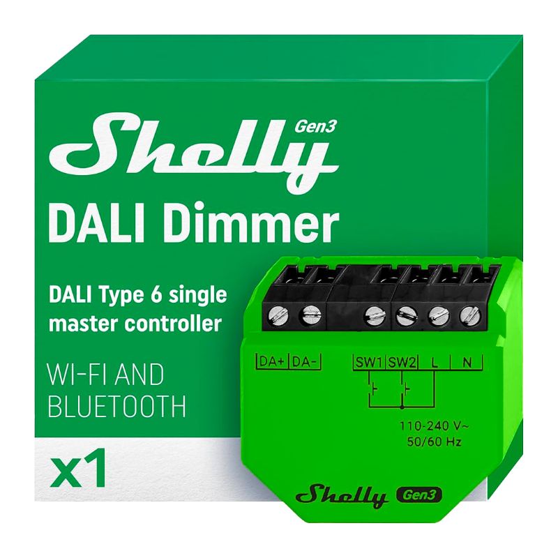 Regulador de Intensidade de Luz para Iluminação Dali de Alta Gama Shelly DALI Dimmer Gen3