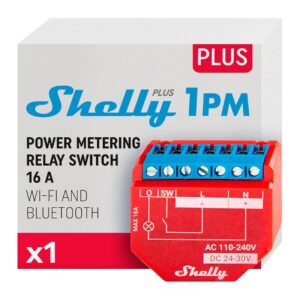 Interruptor Inteligente Wi-fi para Controlo de Eletrodoméstico de Forma Remota Shelly Plus 1PM