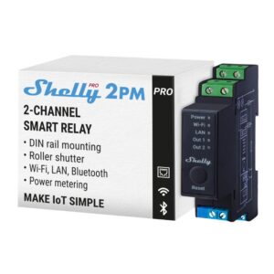 Interruptor de Relé Inteligente com Controlo de 2 Fases Shelly Pro 2PM