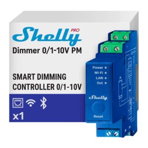 Atenuador Inteligente para Calha Din Shelly Pro Dimmer 0/1 - 10V PM