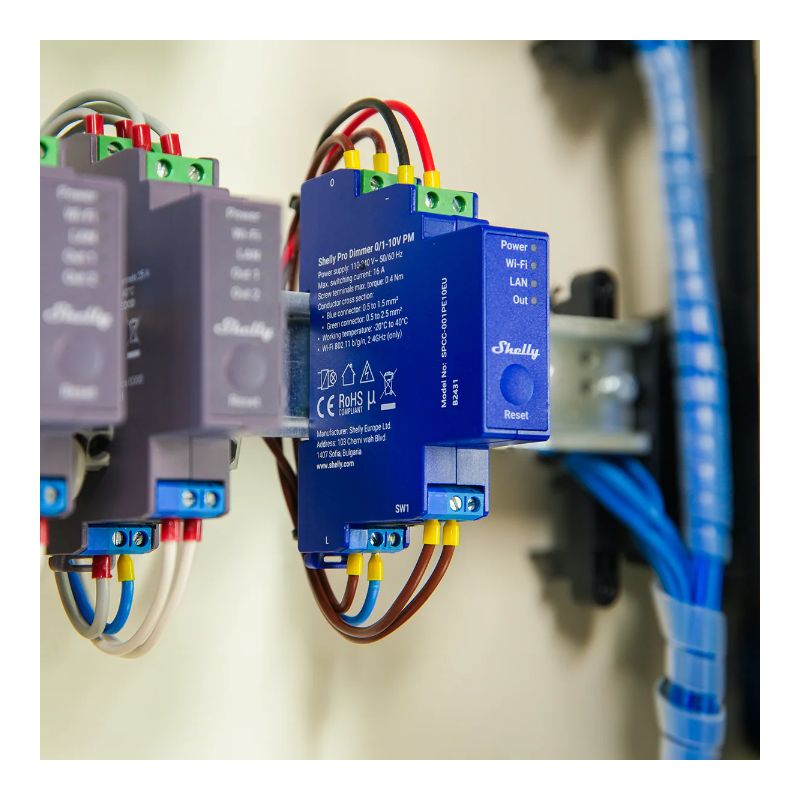 Atenuador Inteligente para Calha Din Shelly Pro Dimmer 0/1 - 10V PM - Image 4