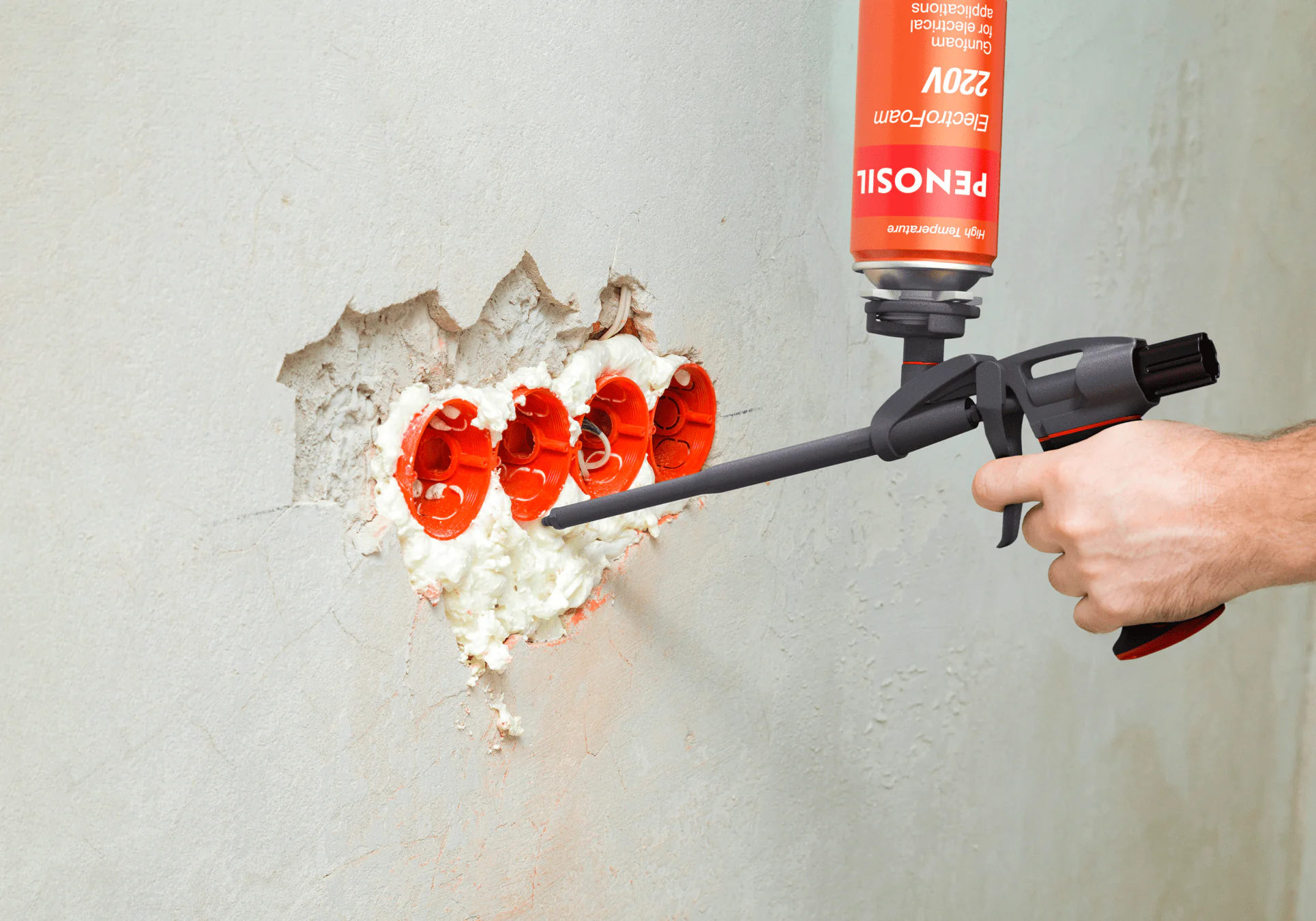Espuma ElectroFoam 220V para Fixação e Vedação em Instalações Elétricas Penosil - Image 2
