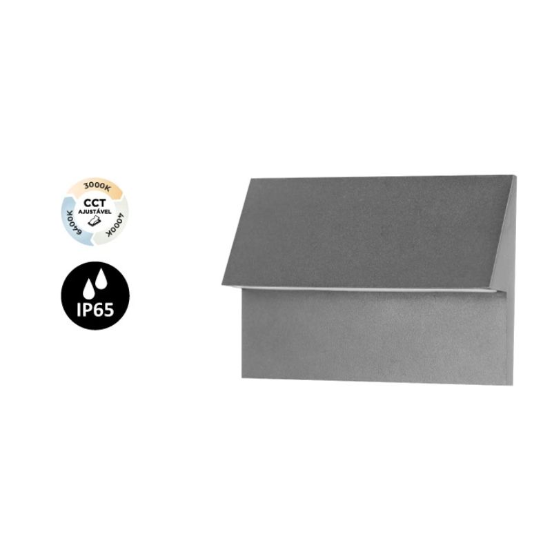 Aplique de Parede Led Doris Grafite 3W 3CCT Slighting - ESL7053CCT-GR