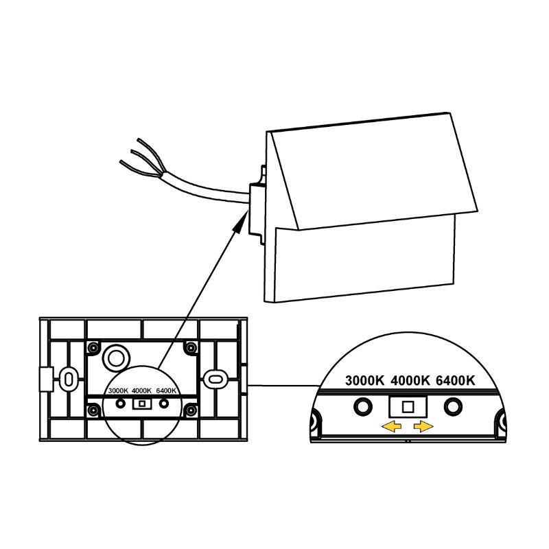 Aplique la pared led Doris Grafite 3W 3CCT Slighting - ESL7053CCT-GR - Imagen 2