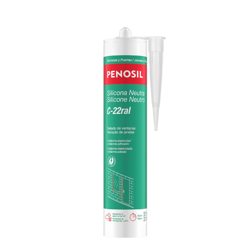 Silicone Neutro Preto RAL 9011 Janelas C-22ral - Máxima Elasticidade Penosil