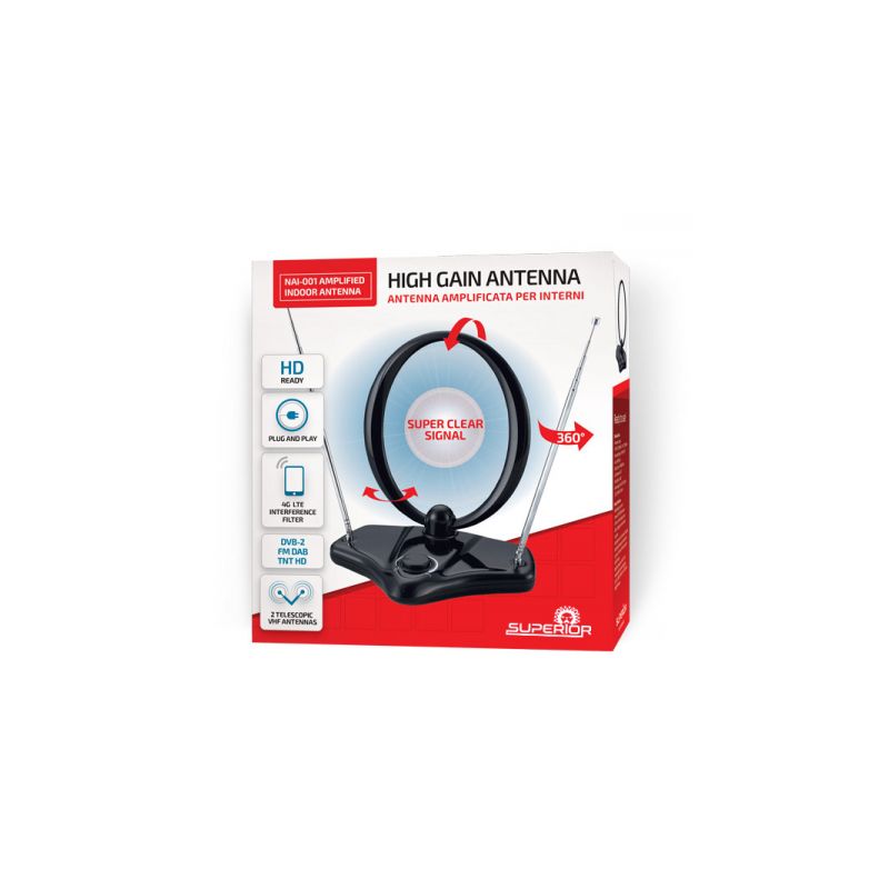 Antena TDT Interior Amplificada 30dB Superior Electronics - NAI001 - Image 2