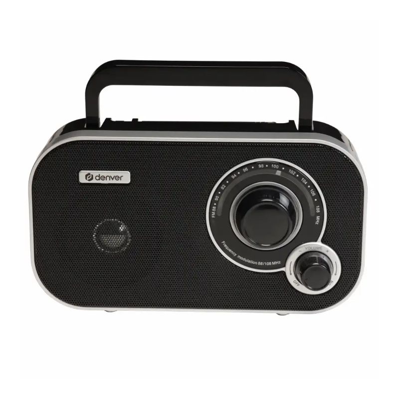 Rádio FM Portátil Preto Denver - TR-51B - Image 2
