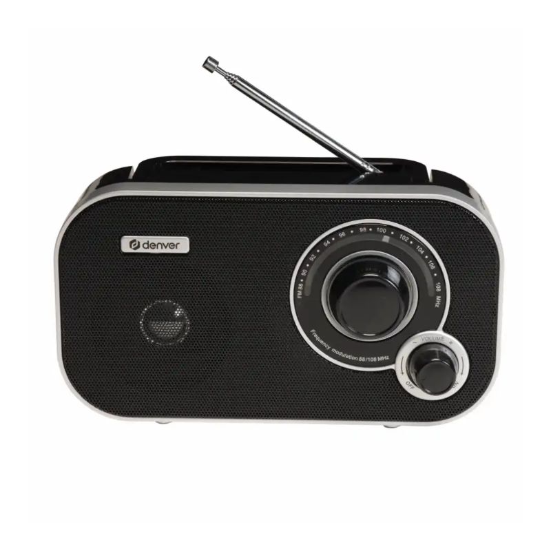 Rádio FM Portátil Preto Denver - TR-51B