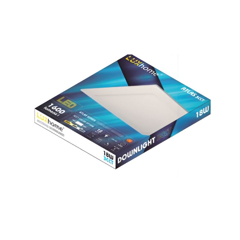 Downlight ATLAS Encrastado Branco Quadrado - 3CCT 9W Lux Home - LG05273 - Image 3